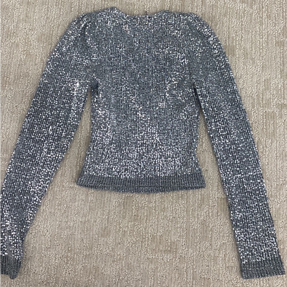 Dynamite sequinned crop top - Picture 2 of 2